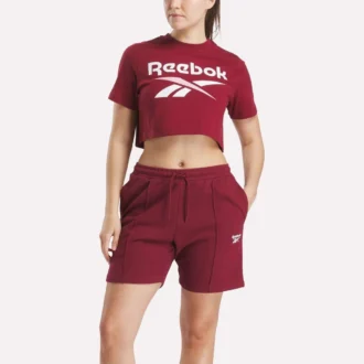 レディース ツーカラー ロゴ クルー クロップド 半袖 Tシャツ