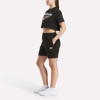 レディース ツーカラー ロゴ クルー クロップド 半袖 Tシャツ